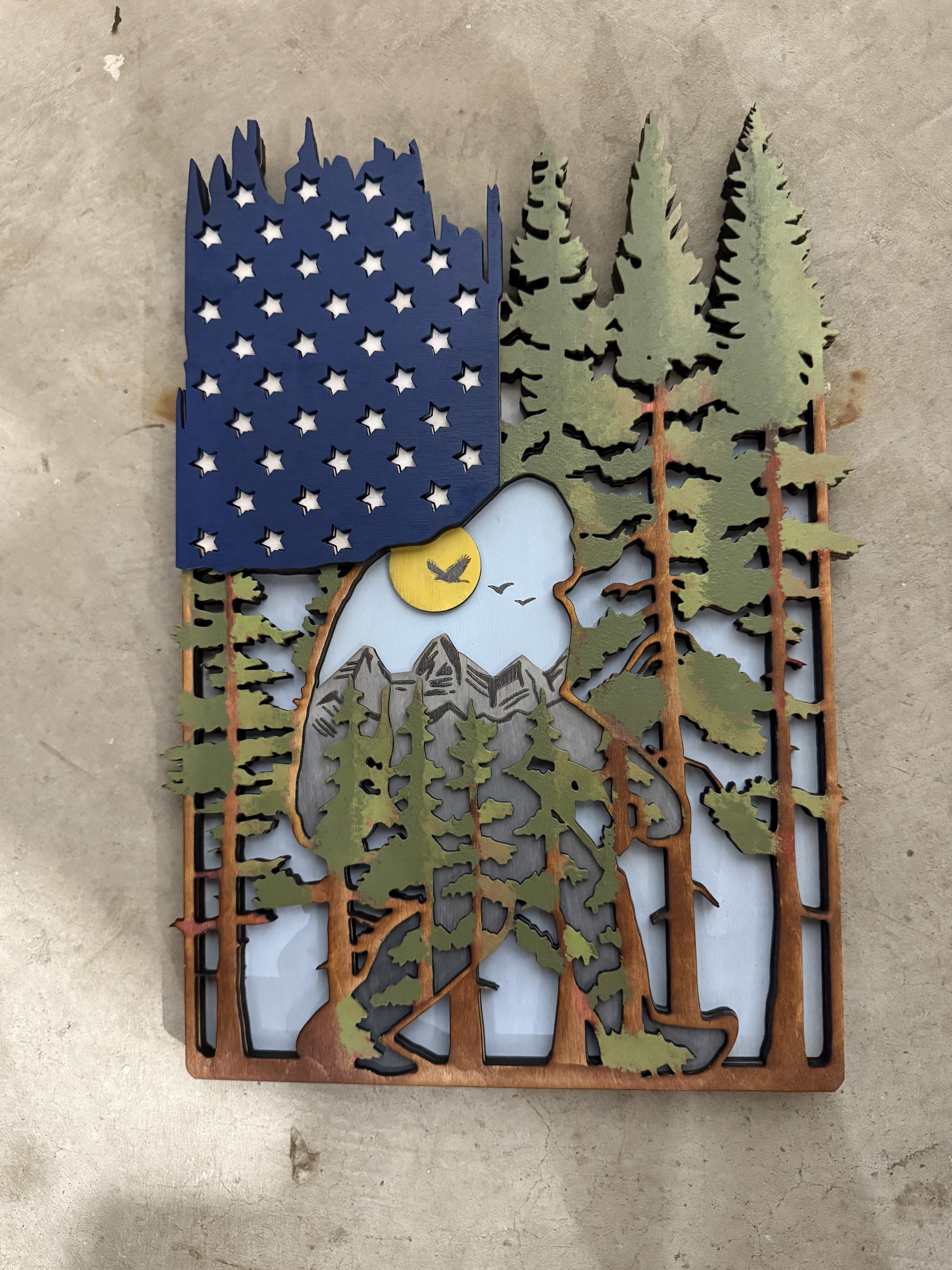 BIG FOOT AMERICAN FLAG 15 X 19.5