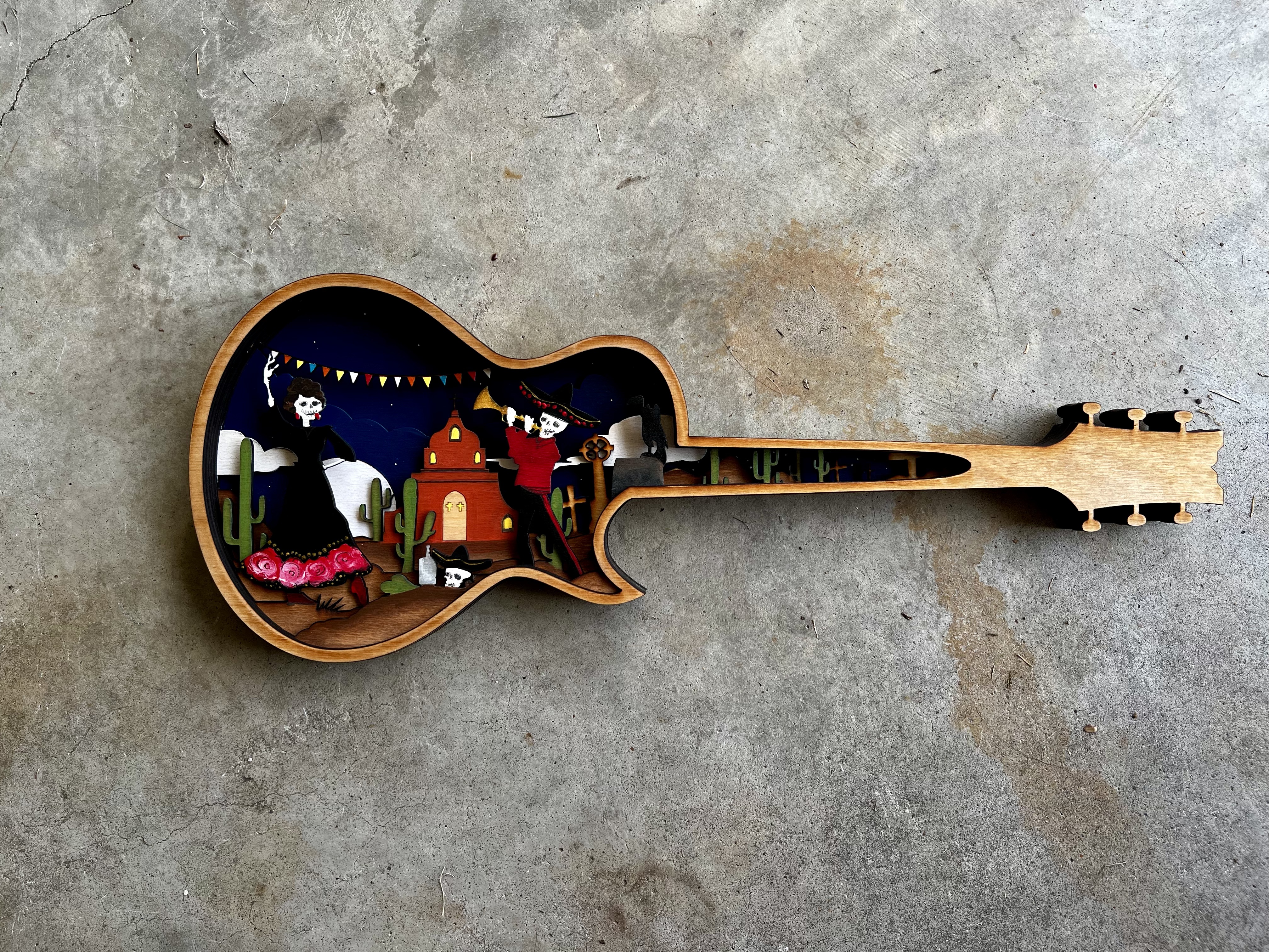 SKELETON GUITAR 19 X  7.5