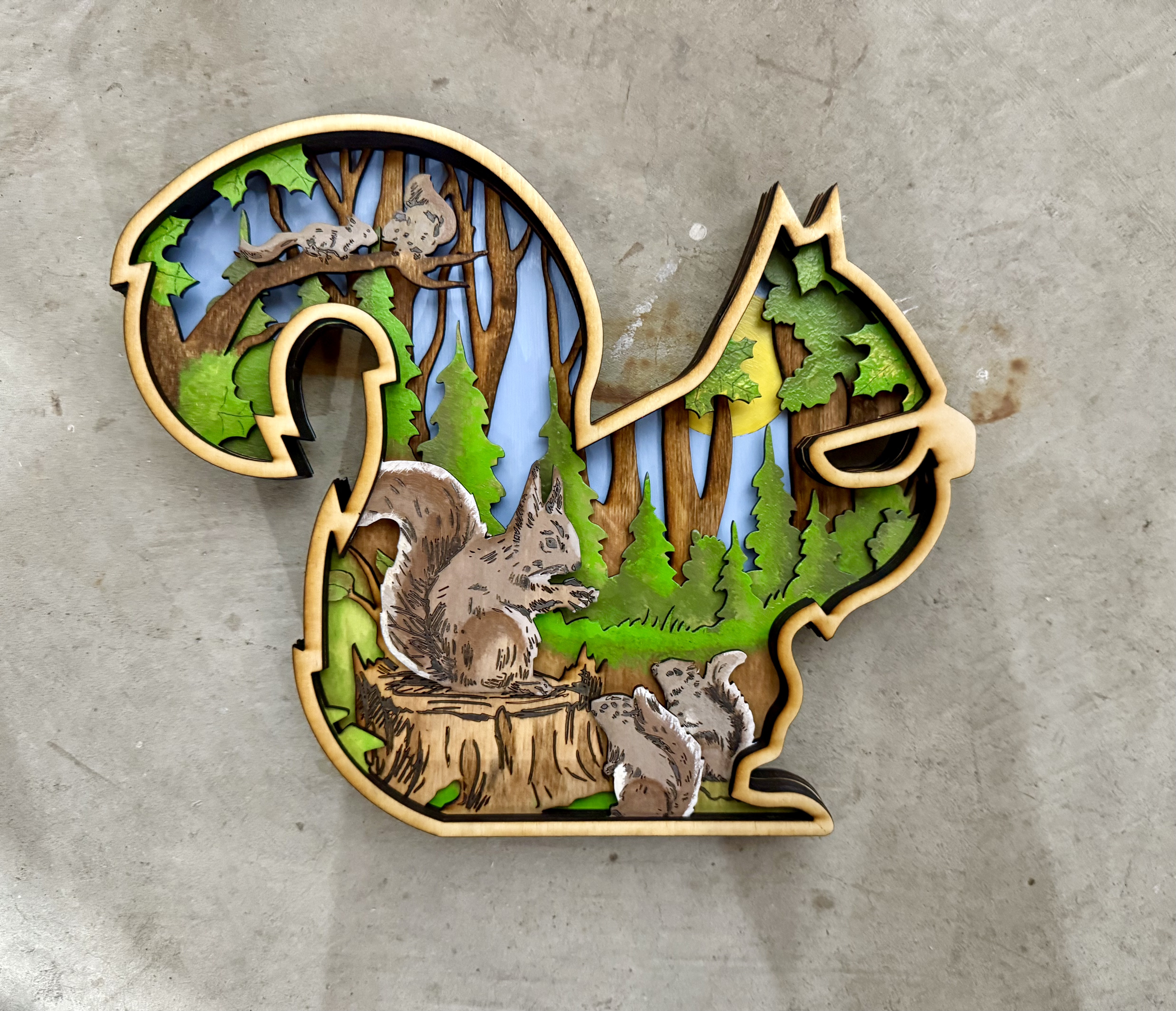 SQUIRREL FAMILY 11X9